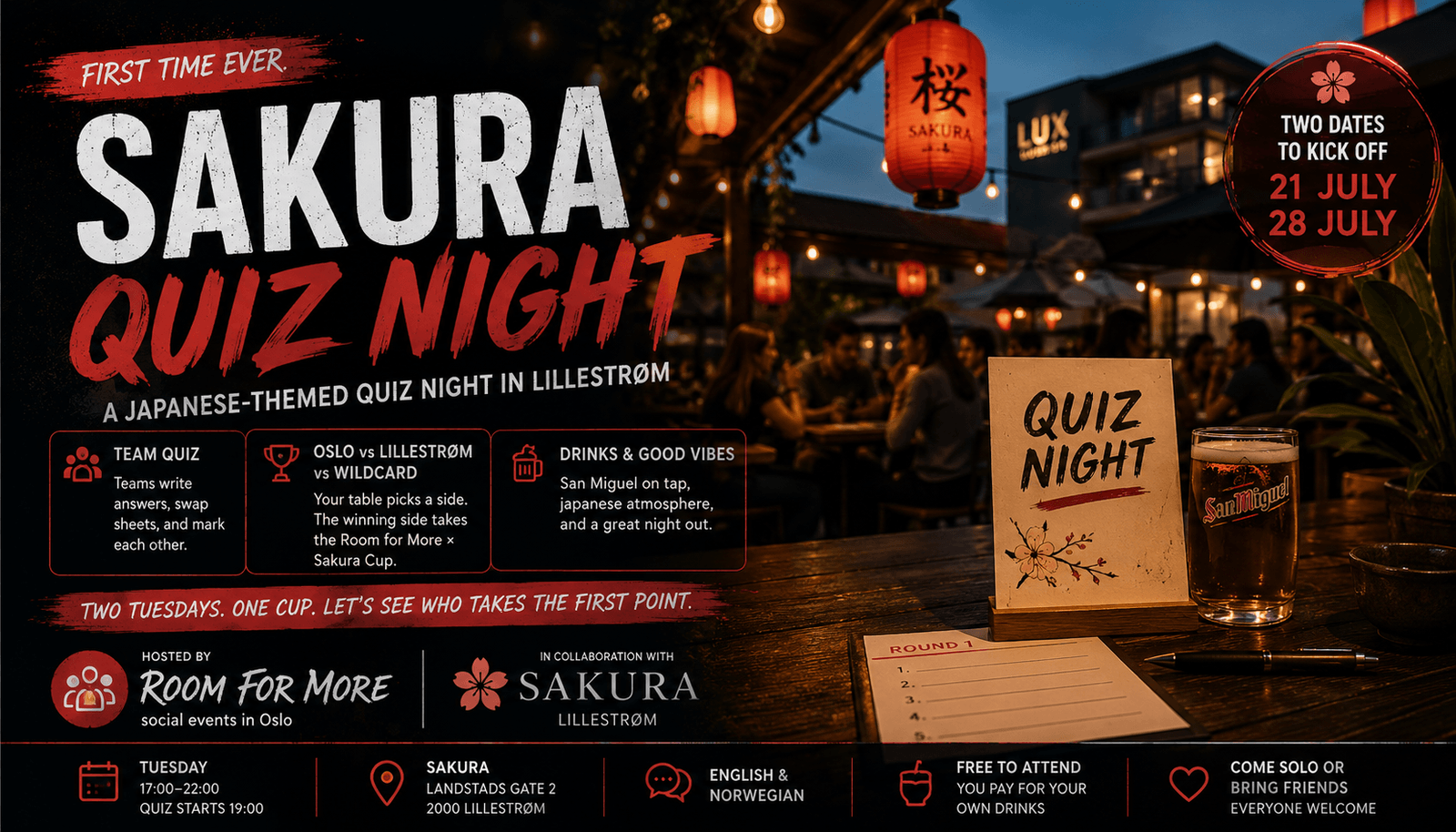 Room for More at Sakura, Lillestrøm — night 1 of 2, event image