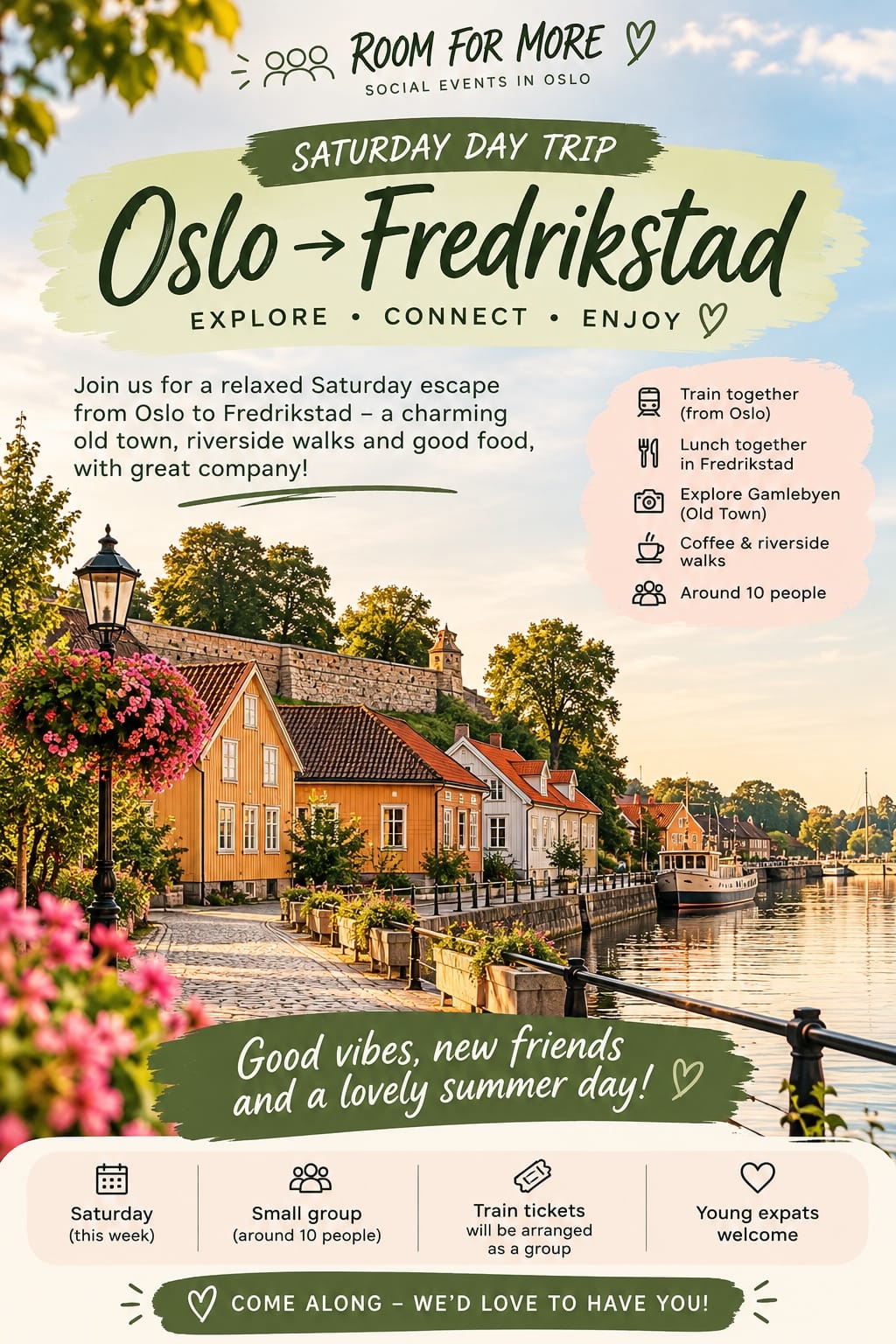 Day trip from Oslo to Fredrikstad with Denis, event image